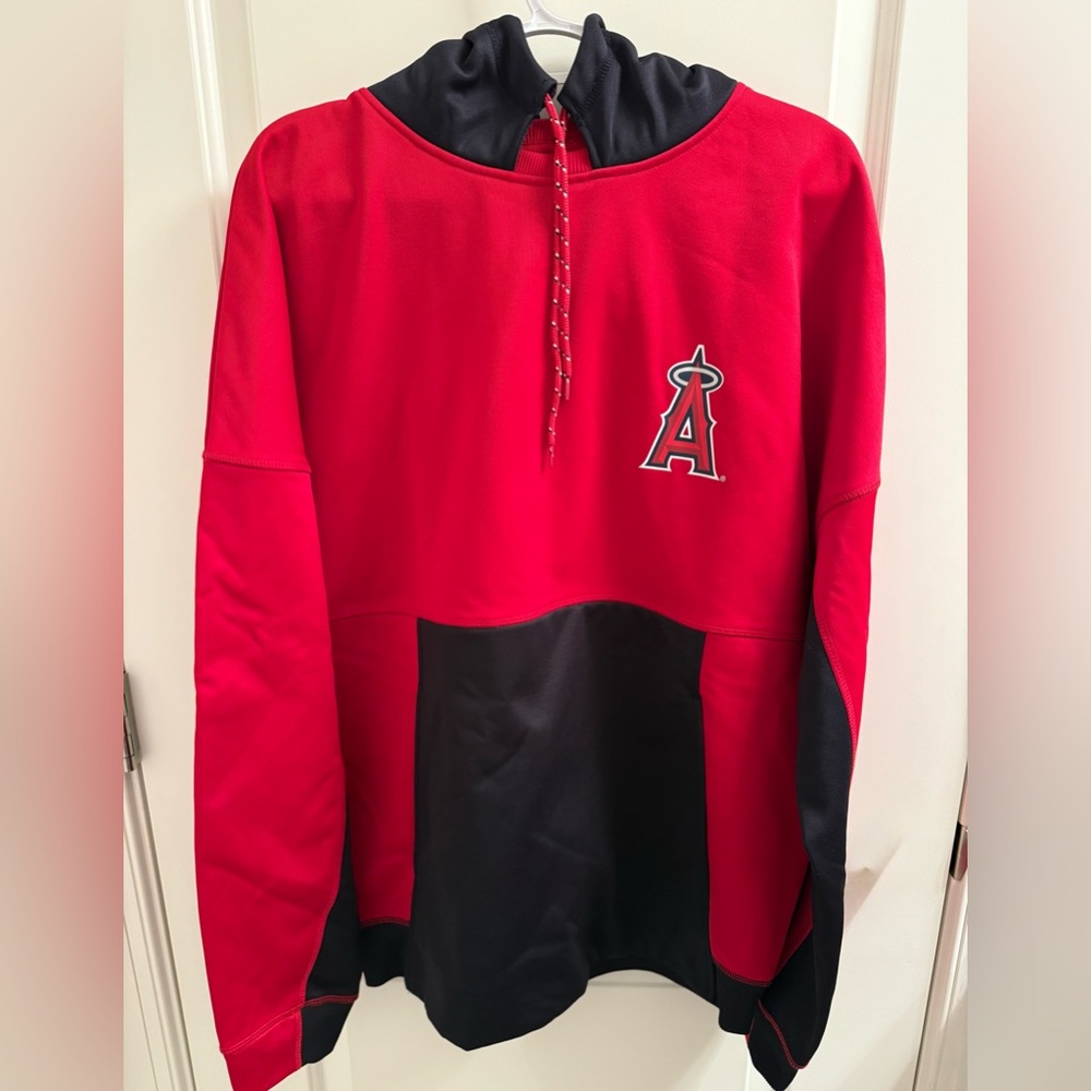 New Men’s New Era Los Angeles Angels Men's Hoodie 2 Tine Red and Black, Size L